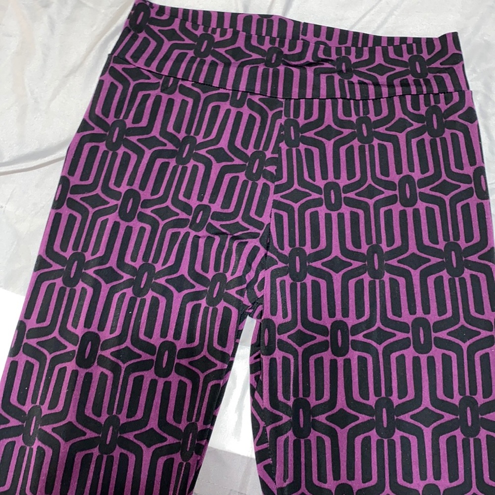 Purple & black leggings